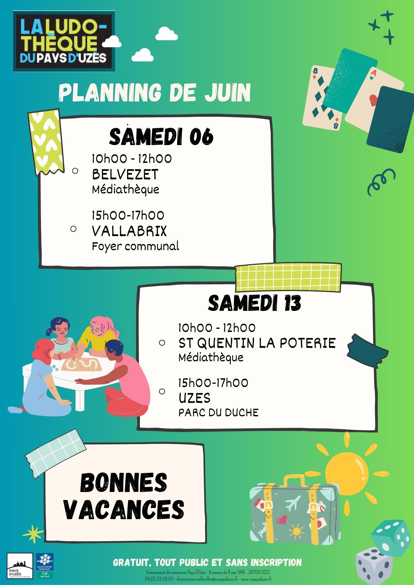 Planning ludotheque juin